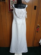 Eden Bridals White Satin Wedding Dress Size 10