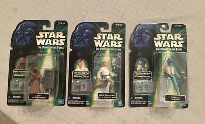 1999 Star Wars Action Figures Power of the Force - w/ CommTech Chip Lot of 3