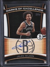 2025-26 Topps Basketball Jalen Wilson Marks of Excellence Auto Nets
