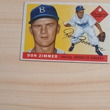 Topps 1955 Topps Don Zimmer #92 Rookie Base Set Sports Trading Card Dodgers. rookie card picture