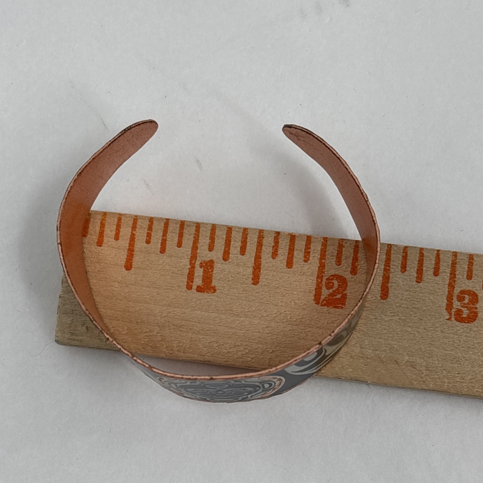 Andy Everson Bracelet Signed Copper Cuff Kwakwaka… - image 6