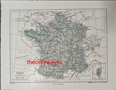 France, (St Remy Arch On Reverse), Map Book Illustration (Print), c1920