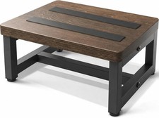 Wooden Step Stool for Adults Heavy Duty Stepping Stool with Non-Slip Rubber