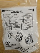 Cable Matters Cat 6 RJ-45 Keystone Jack,  (Lot of 12)