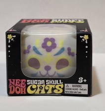NEW VIRAL RARE NeeDoh SUGAR SKULL CAT GLOW IN THE DARK!  AUTHENTIC SCHYLLING