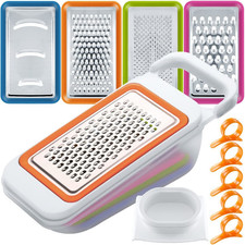 4 Pezzi Verdure Affettatrice, Grattugia Shredder per Carote, Formaggio, Cetriolo