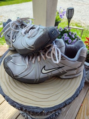 Nike Air Max Athletic Sneakers 316767-010 Gray Leather Lace Up Size 5Y