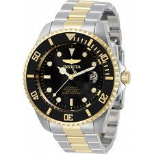 Invicta Men's Watch Pro Diver Automatic Black Dial Two Tone Steel Bracelet 34041