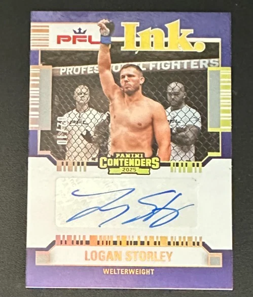 2025 Panini Contenders PFL LOGAN STORLEY PFL Ink. Gold Autogramm / 10