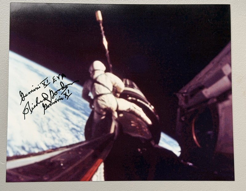 RARE NASA Gemini XI EVA photo SIGNED by Richard Gordon “Ride ’em, cowboy!”