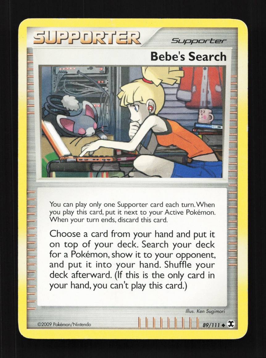 Bebe's Search 89/111 HP Rising Rivals English Pokemon Card TCG