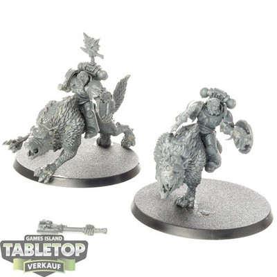 Space Wolves - 2x Thunderwolf Cavalry - unbemalt