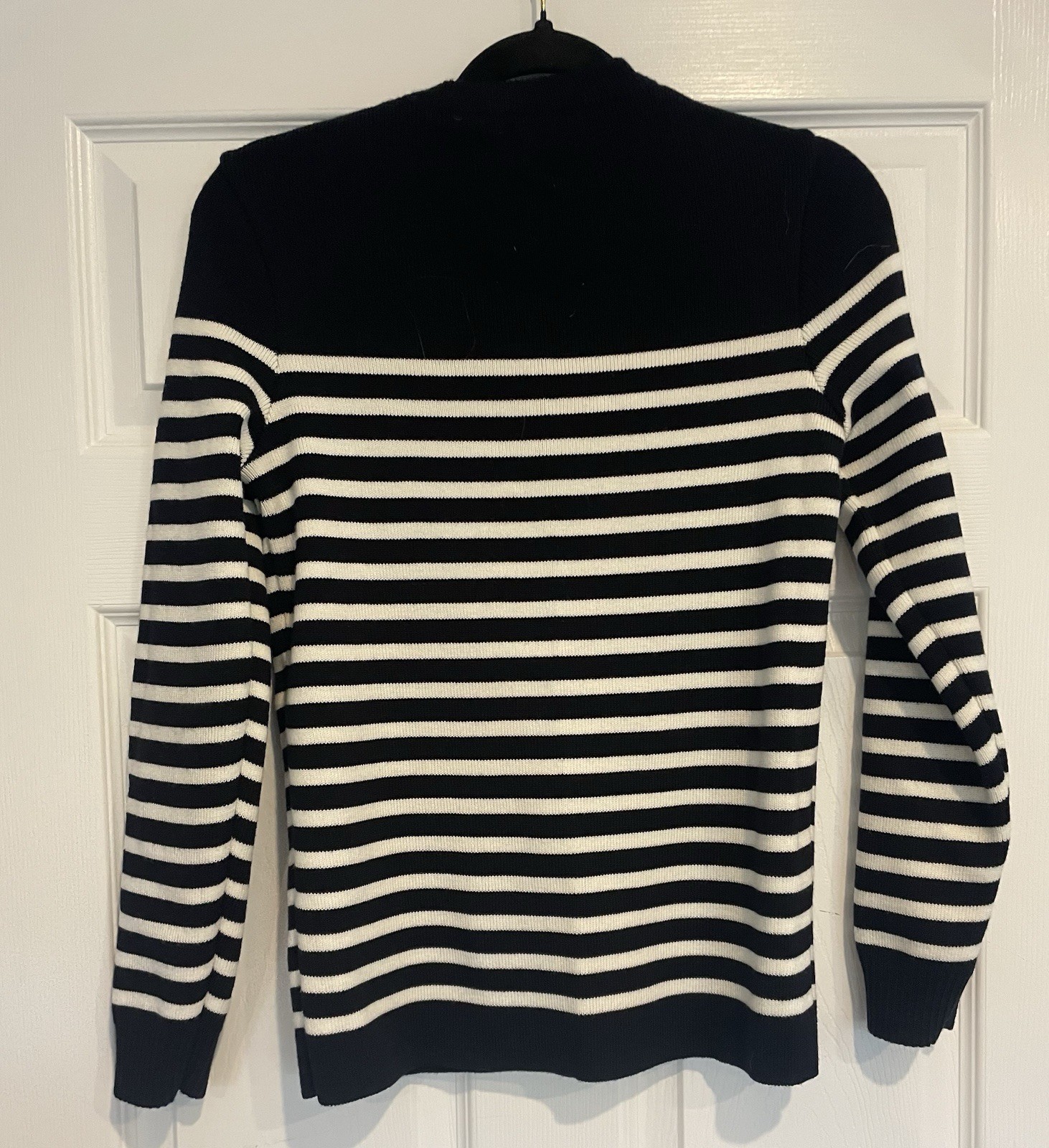 SAINT LAURENT Maglione a righe SAINT JAMSS LAURENT Nero Bianco Taglia 4