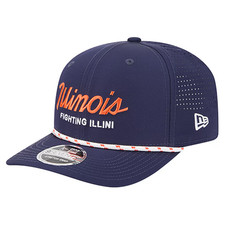 Illinois Fighting Illini New Era Script Performance Rope 9SEVENTY Adjustable Hat