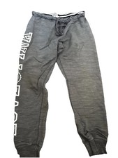 Victoria's Secret Pink Grey White Logo Fold-Over Y2K Joggers Sweats RARE Size M