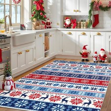 Christmas Area Rug 3x5 for Bedroom Living Room Non Slip Xmas Boho Dining Room...