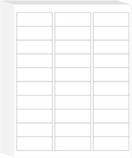900 Printable Address Labels 1" x 2-5/8" Mailing Stickers for Inkjet Laser 30 Sh