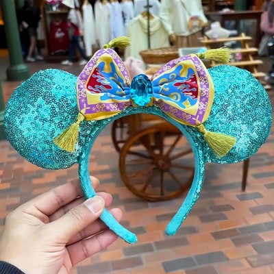 Disney Parks Minnie Ears Aladdin Princess Jasmine Magic Carpet Bow Headband NWT Disney Fashion Headbands Princess Jasmine, in Magic Carpet  main image 4