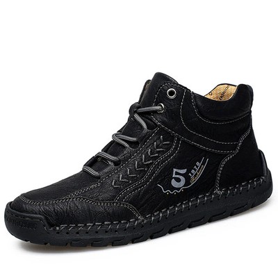 Handmade Leather Men Boots Outdoor Sneakers Breathable Casual Shoes Ankle Boots