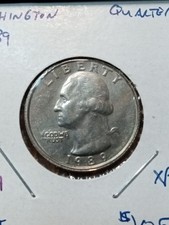 Washington Quarter KM#164 1989 sans marque comme neuve soignée !!