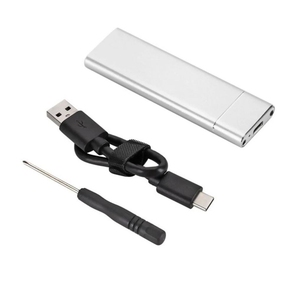 USB3.1 NGFF SSD Type-C to M.2 Hard Disk Case Adapter External Enclosure Box 6Gbs - Image 3 of 4
