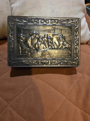 vintage tin biscuit box