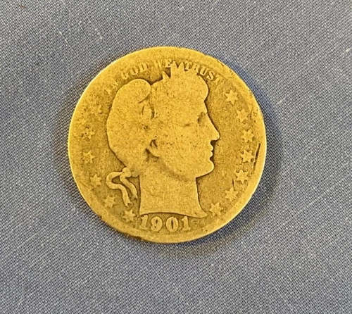 1901-P Barber Quarter 90% Silver AG/G