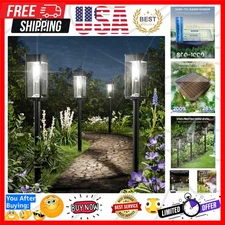 8 Pack Solar Pathway Lights -  Waterproof Outdoor Garden Lighting, 800 Lumen