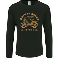 En Duda Moped Biker Motocicleta Scooter Hombre Manga Larga Camiseta