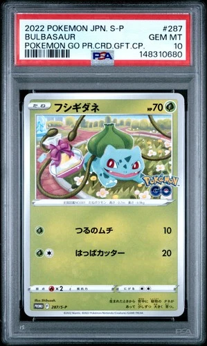 2022 POKEMON JPN S PROMO POKEMON GO PROMO CARD GIFT CAMPAIGN BULBASAUR PSA 10