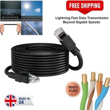 External Shielded Cat6a Outdoor Burial Use Copper Ethernet Cable Ftp Patch Lot