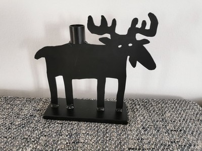 TOP! Lindberg Design Kerzenhalter ELCH, 20x22cm, Schwarz