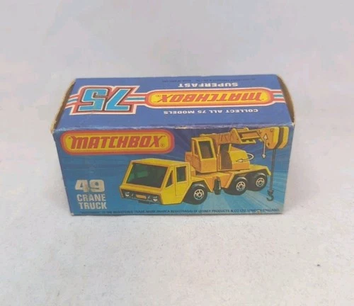 Matchbox Lesney Superfast No49 CRANE TRUCK " Empty L TYPE box" WITHOUT NEW