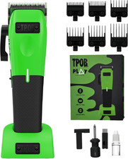 Play Barber Hair Clippers for Men 7500 RPM with Rubber Grips Green