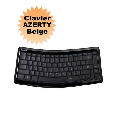 PC Tastatur Microsoft Sculpt Mobile 1390 AZERTY Belgisch Bluetooth Schwarz Neu