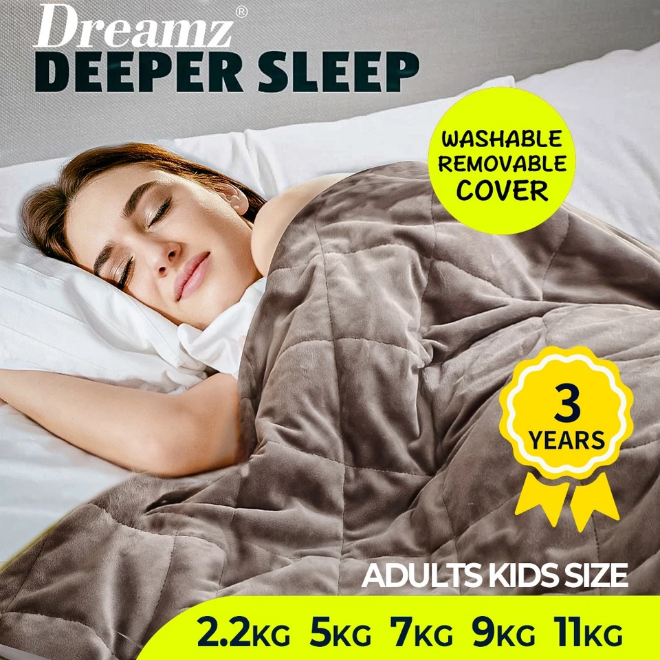 Dreamz Weighted Blanket Heavy Gravity Deep Relax 5/7/9kg Adult Kids Double Queen