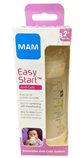 MAM Easy Start Anti-Colic Baby Bottle 9oz Single Clear BPA Free 2 Months NEW