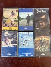 LOT OF 7 Elton John Cassette Tape Yellowbrick Road Fantastic Etc