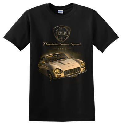 Lancia Flaminia Super Sport 1962 Classic Car T Shirt Vintage Italian Coupe Tee