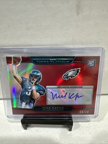 2010 Topps Platinum Mike Kafka Silver RC Auto 9/10 Philadelphia Eagles #132 (A)