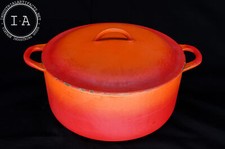 Vintage Cousantes No. 24 Cast Iron Dutch Oven in Flame