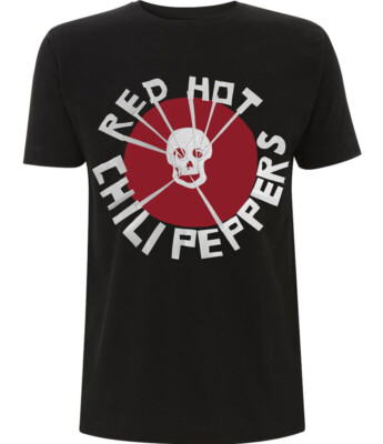 Red Hot Chili Peppers 'Flea Skull' (Schwarz) T-Shirt - NEU & OFFIZIELL!