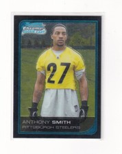 2006 ANTHONY SMITH BOWMAN CHROME FOOTBALL ROOKIE CARD 54. rookie card picture