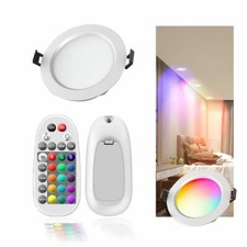 1-10Pcs Smart Bluetooth APP Remote Control LED Downlight Flat 5W Colour Changing