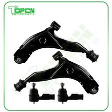 4x Front Lower Control Arm And Ball Joint Tie Rod End For 1996-99 Hyundai Accent