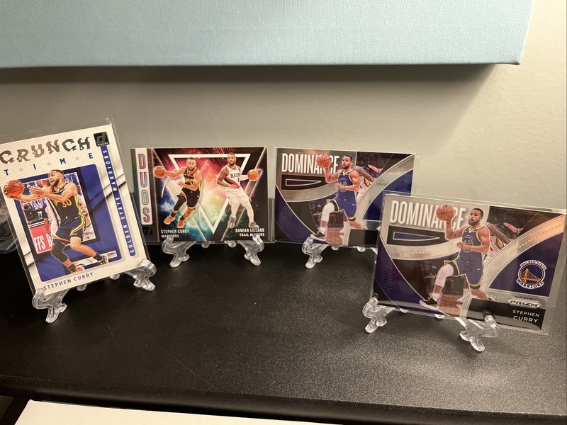 NBA Stephen Curry Card Lot (4) Donruss Prizm Golden State Warriors Duo Dominance