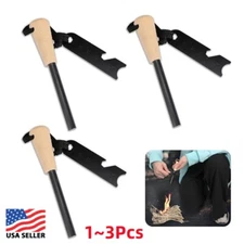 1/2/3Pcs Fire Starter Flint Steel Striker Survival Kit Ferro Rod Camping USA