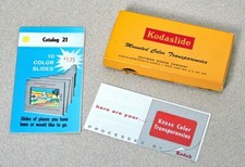 1950 s Kodaslide Mounted Color Transparencies Box Extras