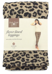 Knits Women's Fleece Leggings Leopard 