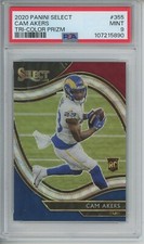 2020 Panini Select CAM AKERS Tri-Color Prizm #355 ROOKIE RC PSA 9